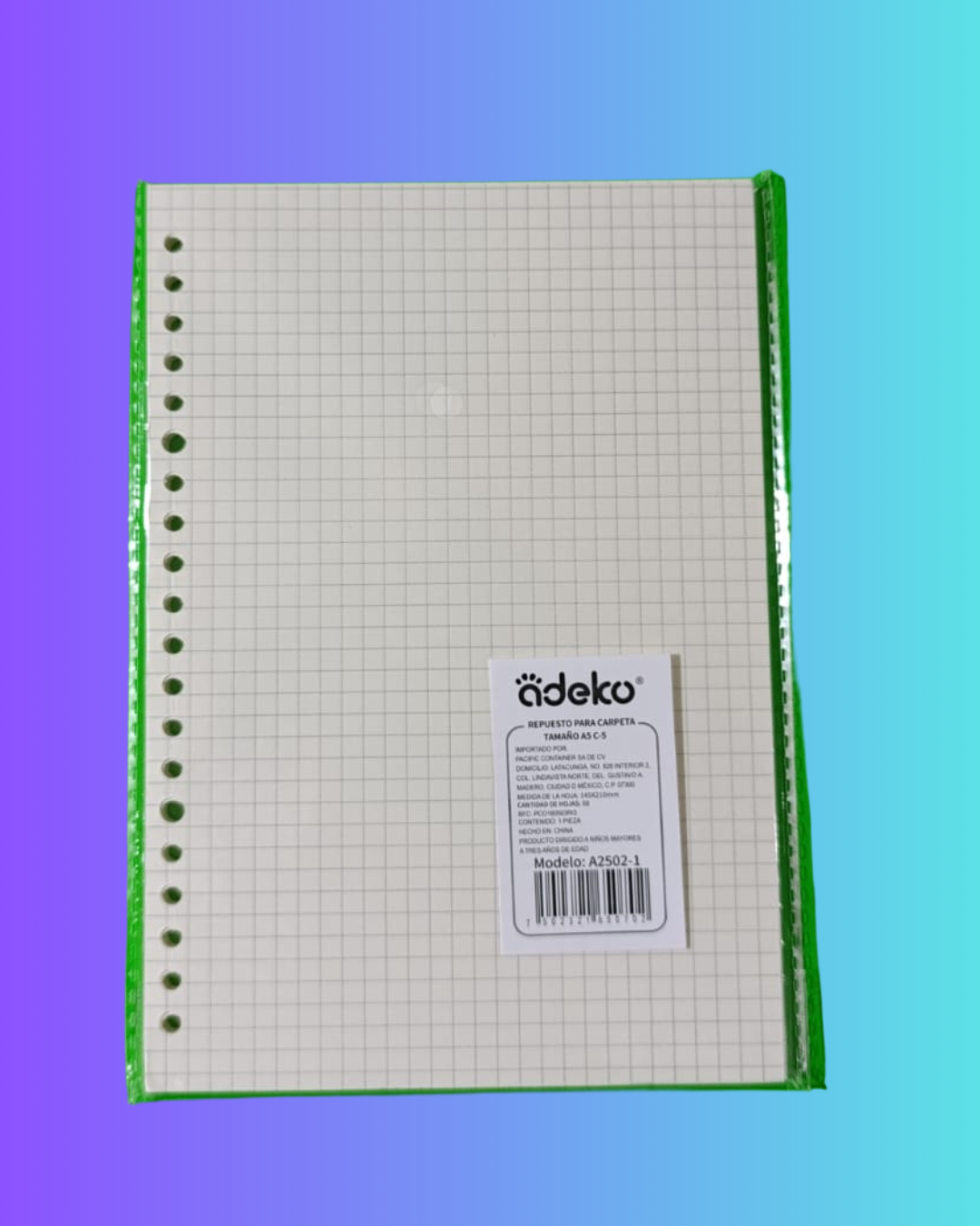 Repuesto para carpeta A 5