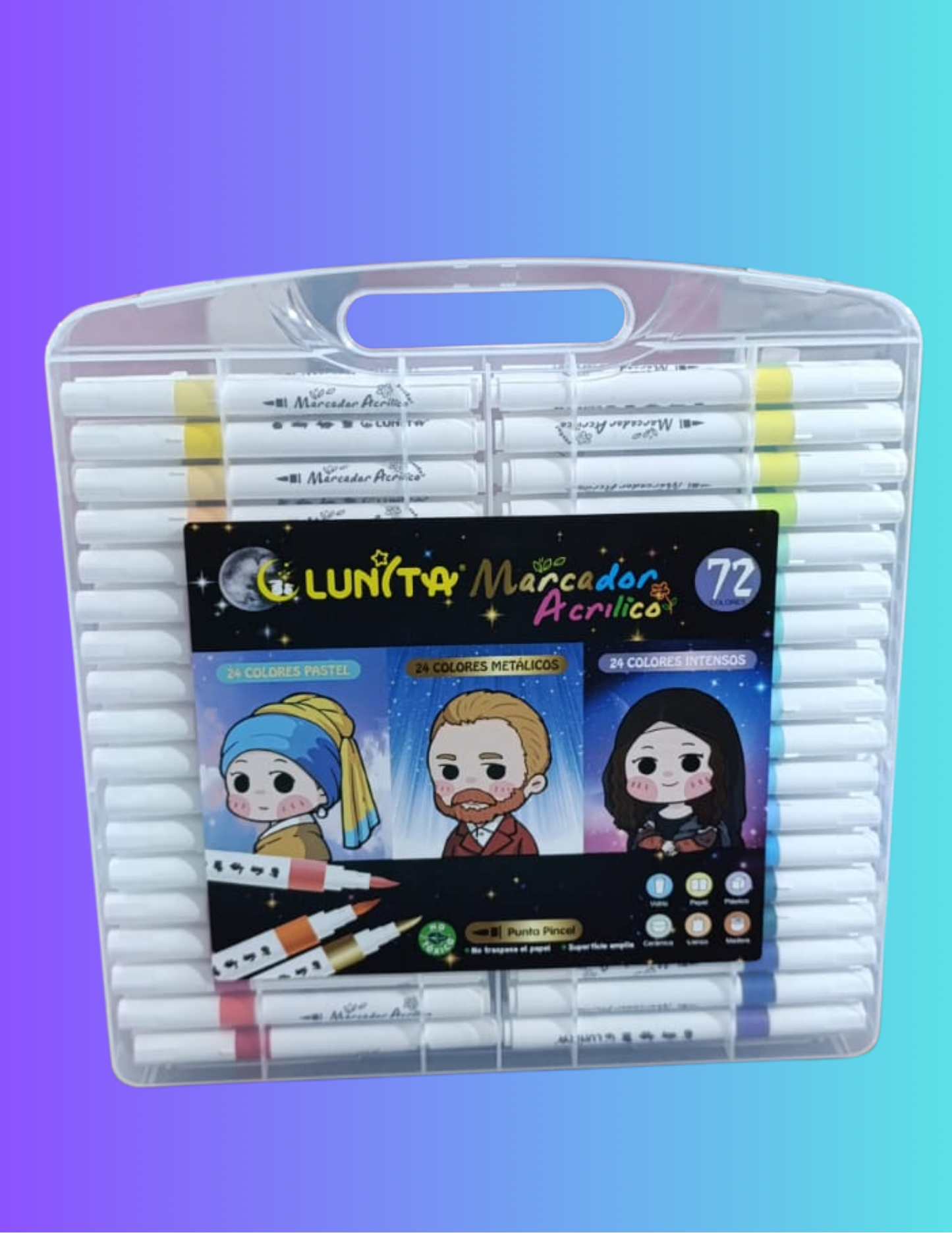 Plumones Acrilicos 72 pz combinados