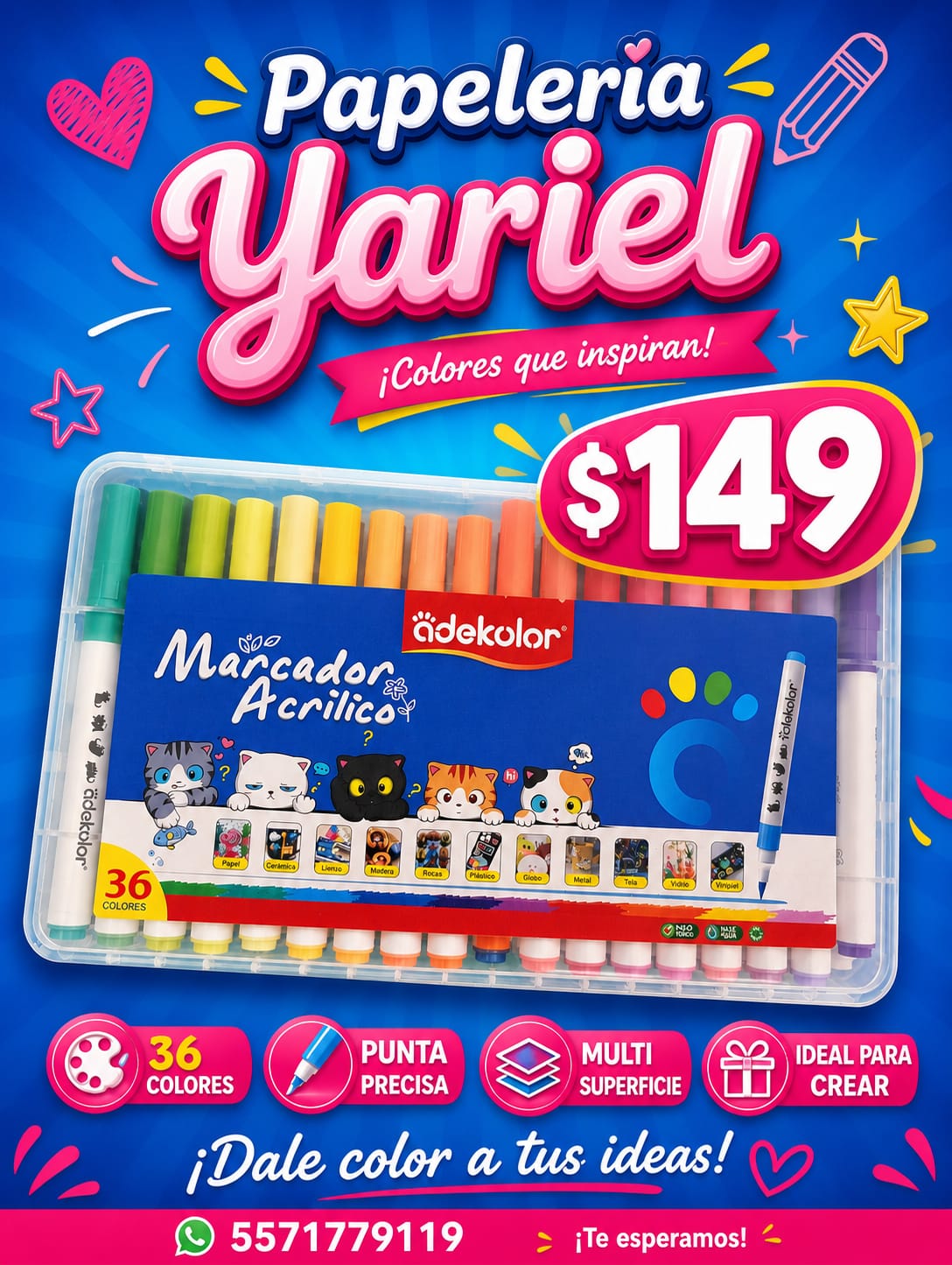 plumones tinta a crilica